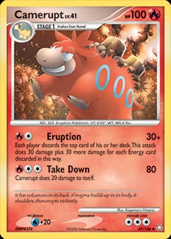 2008 Legends Awakened Camerupt #47 card