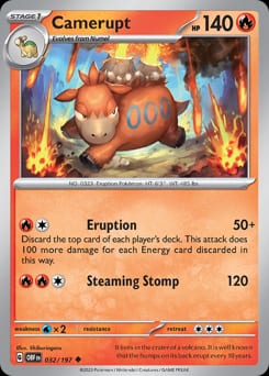 Obsidian Flames Camerupt #32 card