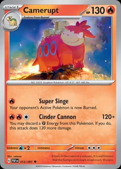 Paldean Fates Camerupt #12 card