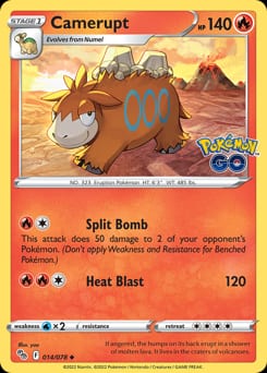 2022 Pokémon GO Camerupt #14 card