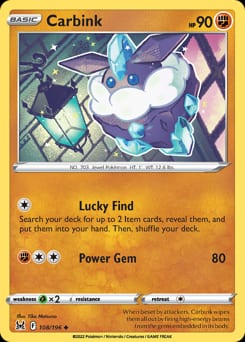 Lost Origin Carbink #108 card