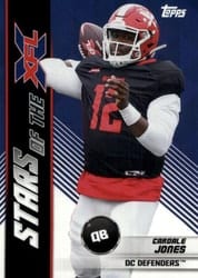 2020 Topps XFL Stars of the XFL Cardale Jones #22 card