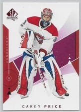 2018 SP Authentic Carey Price Limited Red #75 card
