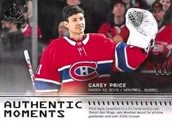 2019-20 SP Authentic Base Set Carey Price #104 card