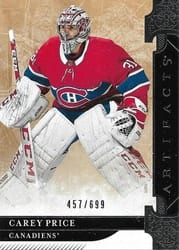2019-20 Upper Deck Artifacts Base Set Carey Price #120 card