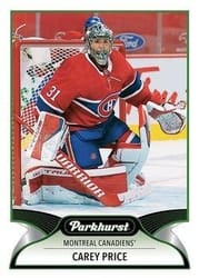 2021-22 Parkhurst Base Set Carey Price #267 card