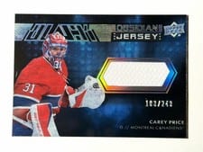 2021-22 SPx UD Black Obsidian Jersey Carey Price #OJ-CP card