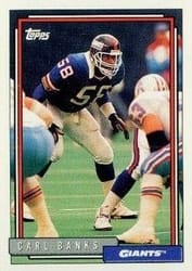 1992 Topps Base Set Carl Banks #743 card