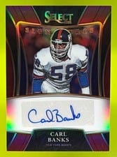 2021 Panini Select Signatures Select Carl Banks #SSP-CBA card