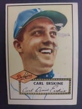1952 Topps Carl Erskine #250 card