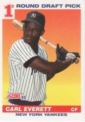 1991 Score Base Set Carl Everett #386 card