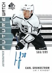 2019-20 SP Authentic Base Set Carl Grundstrom #160 card