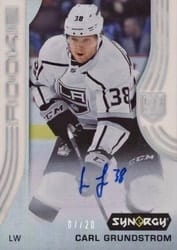 2019-20 Upper Deck Synergy Base Set Carl Grundstrom #81 card