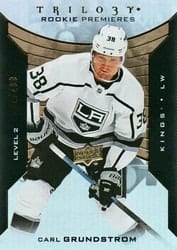 2019-20 Upper Deck Trilogy Base Set Carl Grundstrom #104 card