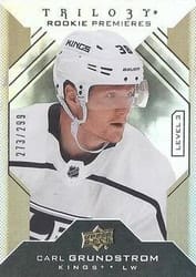 2019-20 Upper Deck Trilogy Base Set Carl Grundstrom #137 card