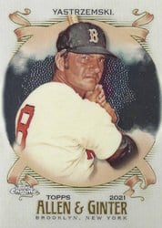 2021 Topps Allen & Ginter Chrome Base Set Carl Yastrzemski #102 card