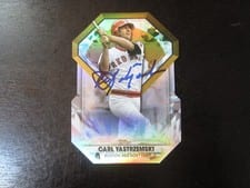2022 Topps Diamond Greats Die-Cut Autographs Carl Yastrzemski #DGDC-7 card