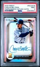 2025 Finest Rookie Cup Anniversary Autographs Carlos Beltrán #RCAA-CB card