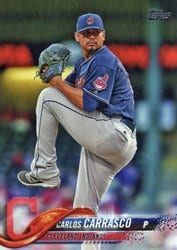 2018 Topps Base Set Carlos Carrasco #120 card