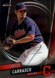 2019 Finest Base Set Carlos Carrasco #124 card