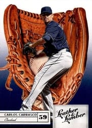 2019 Panini Leather & Lumber Base Set Carlos Carrasco #20 card