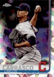 2019 Topps Chrome Sapphire Edition Base Set Carlos Carrasco #501 card