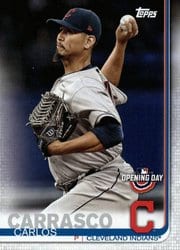 2019 Topps Opening Day Base Set Carlos Carrasco #72 card