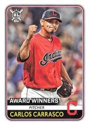 2020 Topps Big League Base Set Carlos Carrasco #276 card