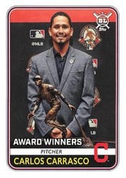 2020 Topps Big League Base Set Carlos Carrasco #281 card