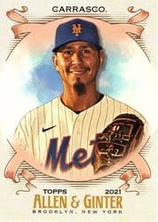 2021 Topps Allen & Ginter Base Set Carlos Carrasco #313 card