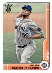 2021 Topps Big League Base Set Carlos Carrasco #197 card