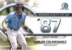2023 Bowman Bowman Scouts Top 100 Carlos Colmenarez #BTP-87 card