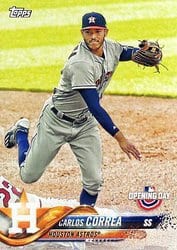 2018 Topps Opening Day Base Set Carlos Correa #7 card