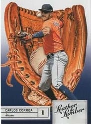 2019 Panini Leather & Lumber Base Set Carlos Correa #27 card