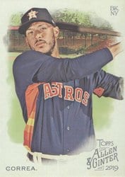 2019 Topps Allen & Ginter Base Set Carlos Correa #351 card