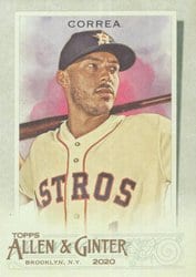 2020 Topps Allen & Ginter Base Set Carlos Correa #136 card