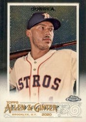 2020 Topps Allen & Ginter Chrome Base Set Carlos Correa #136 card