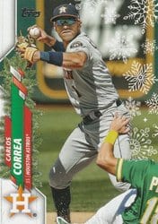 2020 Topps Holiday Base Set Carlos Correa #HW131 card