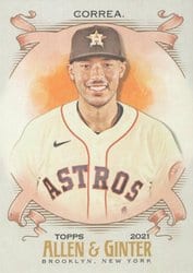2021 Topps Allen & Ginter Base Set Carlos Correa #94 card