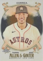 2021 Topps Allen & Ginter Chrome Base Set Carlos Correa #94 card