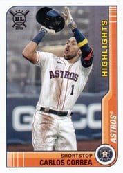 2021 Topps Big League Base Set Carlos Correa #295 card