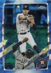 2021 Topps Chrome Sapphire Edition Base Set Carlos Correa #253 card