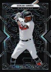 2022 Panini Chronicles Obsidian Carlos Correa #33 card