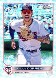 2022 Topps Chrome Logofractor Edition Base Set Carlos Correa #20 card