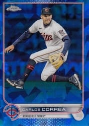 2022 Topps Chrome Update Sapphire Edition Base Set Carlos Correa #US39 card