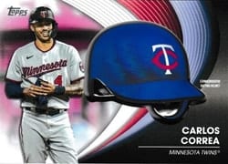 2022 Topps Update Commemorative Batting Helmets Carlos Correa #BH-CC card
