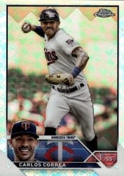 2023 Topps Chrome Logofractor Edition Base Set Carlos Correa #140 card