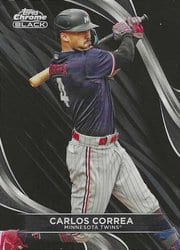2024 Topps Chrome Black Base Set Carlos Correa #98 card