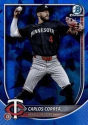 2025 Bowman Chrome Sapphire Edition Base Set Carlos Correa #54 card