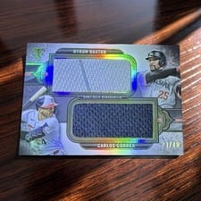 2024 Topps Triple Threads Dual Jumbo Relics Carlos Correa / Byron Buxton #DRJ-CB card